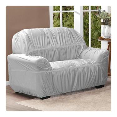 Imagem de Capa De Sofá Elasticada Avulsa 2 Lugares King Branco - Shop Casa Nobre