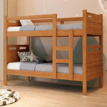 Imagem de Beliche Solteiro Vira Duas Camas 100% MDF Envio Imediato - Fênix, Natu