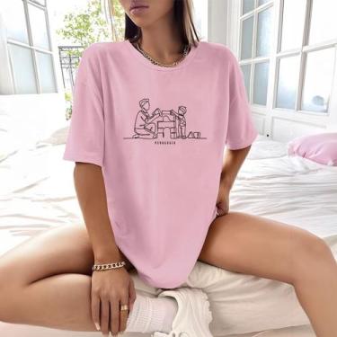 Imagem de Camisa Camiseta Feminina Estampada Pedagogia 100% Algodão Fio 30.1 Pen