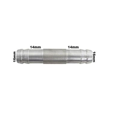 Imagem de Nipe Conexão Emendar Mangueira Aluminio Adaptação 14mm 9/16 - PARAISO 