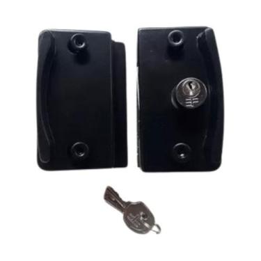 Imagem de Fechadura De Pressão Para Porta De Vidro 1510xp Preto - London Alumini