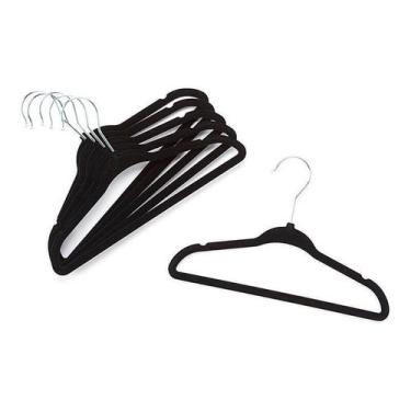 Imagem de Cabide de Veludo Infantil 30cm Preto - 100 pecas - LOLADECOR