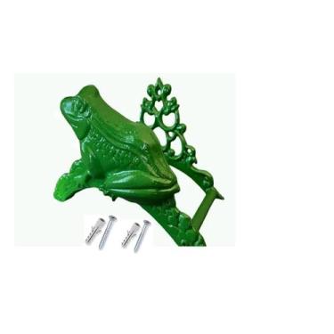 Imagem de Suporte Enrolador De Mangueira Jardim Sapo Verde Em Aluminio - FUNDITE
