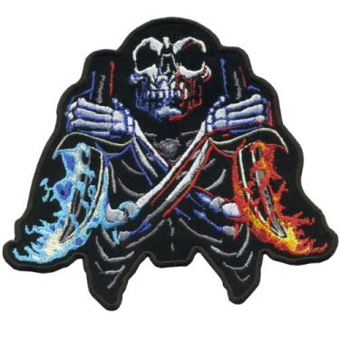 Imagem de Hot Leathers Patch de punhais de fogo (28 cm de largura x 23 cm de altura)