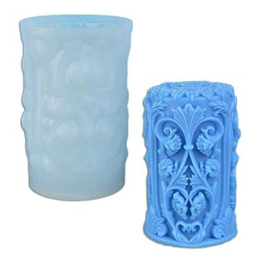 Imagem de Tone Fun Moldes de silicone esculpidos em forma de coluna clássica para fazer velas, resina, velas de aromaterapia, sabonete de cera artesanal, decoração de casa, artesanato