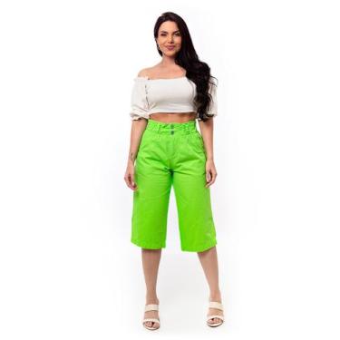 Imagem de Bermuda Jeans Pantacourt  - Restrito Jeans, 42, Verde