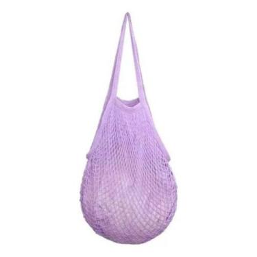 Imagem de Bolsa Sacola Feminina De Praia Tiracolo Macramê Viagem - Alwy, Violeta