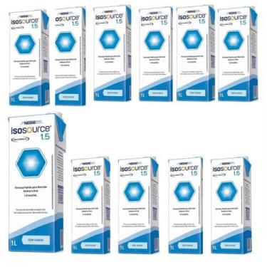 Imagem de Isosource 1.5 1000ml Nestlé Kit Com 12 Unidades Fórmula Alimentação e 