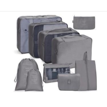 Imagem de Organizador necessaire para mala de viagem kit 10 peças coleção unique
