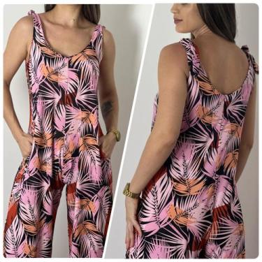 Imagem de Pantacourt Saruel Macacão Macaquinho Alça Regulável  Lançamento Verão 