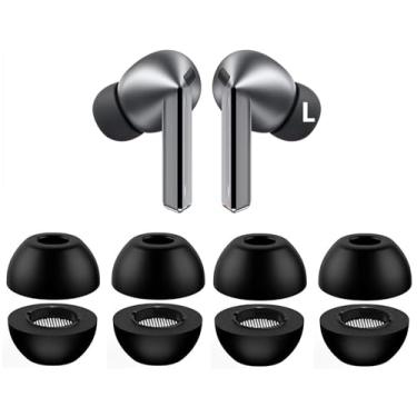Imagem de Substituição de pontas auriculares de espuma para Galaxy Buds 3 Pro Ear Tips Espuma de memória, encaixe na capa, tamanho G 4 pares, preto grande (Buds3ProFoamL4p)