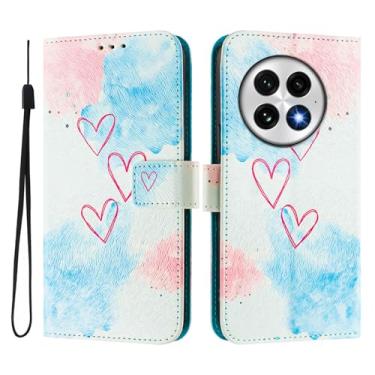 Imagem de Capa carteira para OnePlus 13, 3 compartimentos para cartão, 1 compartimento para dinheiro, capa flip de couro PU com padrão fofo, capa com fivela magnética à prova de choque, compatível com sem fio