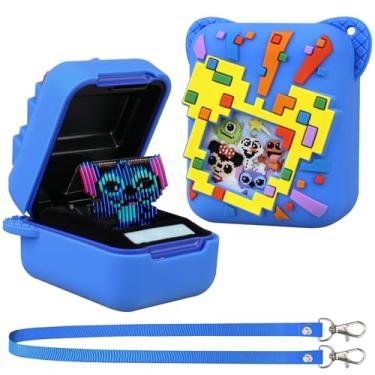 Imagem de Supmay Capa de silicone para brinquedo interativo Bitzee Disney, bolsa protetora de silicone macio, capa protetora para acessórios eletrônicos virtuais Bitzee, azul