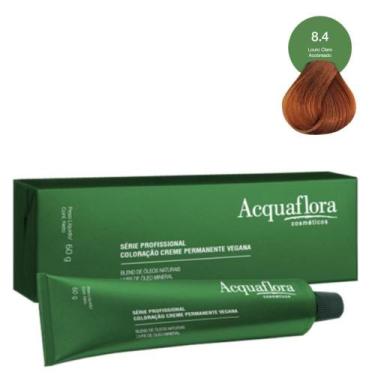 Imagem de Coloração Creme Acquaflora Vegana 8.4 Louro Claro Acobreado 60g