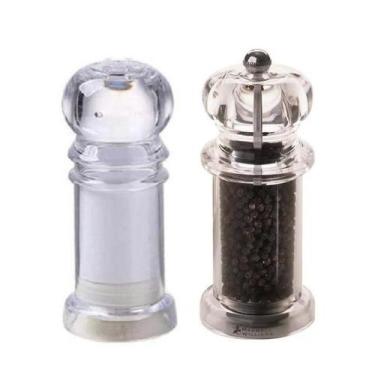 Imagem de Kit Mini Moedor de Pimenta e Saleiro em Acrílico 2 Peças - Bene Casa