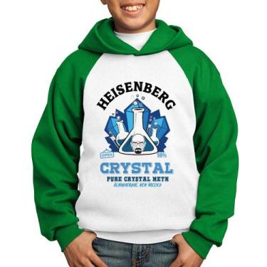 Imagem de Moletom Infantil Heisenberg Crystal - Foca na Moda, Branco, Verde, 14