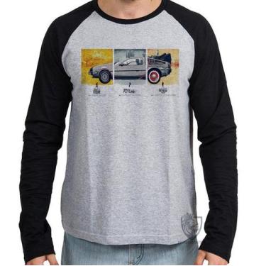 Imagem de Camiseta Manga Longa De volta para o futuro DeLorean em quadros - Empó