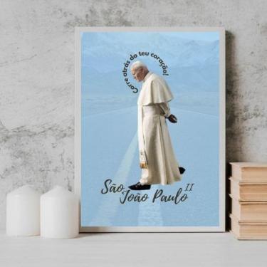 Imagem de Quadro Decorativo João Paulo II 45x34cm - com vidro - Quadros On-line