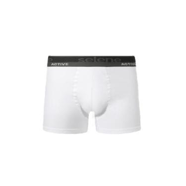 Imagem de Cueca Boxer Selene 111880.001 Algodão T. P/EG, P, 500, Branco