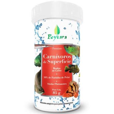 Imagem de Ração Para Peixes Alimento Poytara carnivoros de superficie 85g