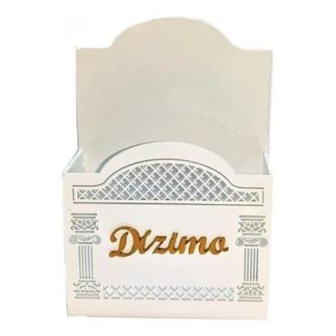 Imagem de Porta Envelope Para Igreja Dízimos E Oferta Branco Mdf - maranata shof