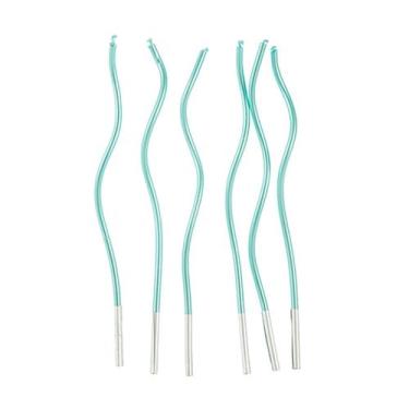 Imagem de Vela Espiral Azul Metalizada 17 cm - 1 unidade Pct. c/ 6 unds. - Silve