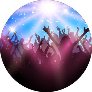 Imagem de Painel De Festa Redondo 1,50x1,50 - Dança Anos 80 Balada 016 - Via Cor