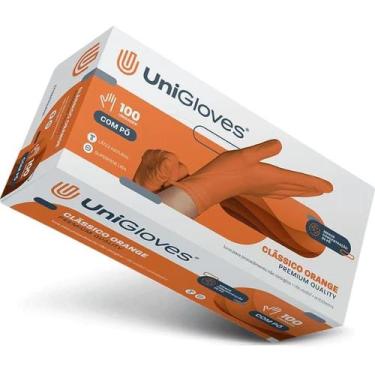 Imagem de Luva Descartável Látex c/ Pó p/ Procedimento UniGloves Caixa C/ 100 Un