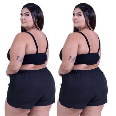 Imagem de Short De Banho Feminino Tactel Saída De Praia Plus Size Piscina Leve F