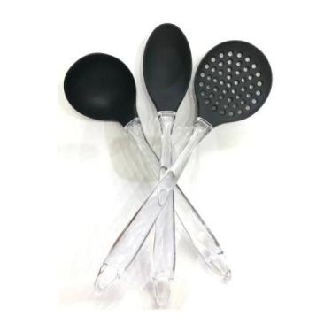 Imagem de Kit Confeiteiro De Silicone Cabo Acrílico Preto Multilaser - UD032