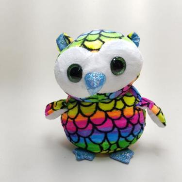 Imagem de Bicho de Pelúcia Coruja Fofa Colorida 15cm 1 Unidade - S2 TOYS