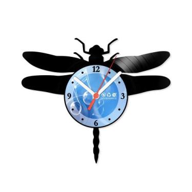 Imagem de Relógio De Parede Disco Vinil Animais - Libélula - VAN-086 - Modernart