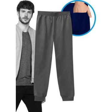 Imagem de Calça de Moletom Flanelada ADULTO Cinza Malwee, XGG