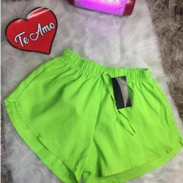 Imagem de short tactel feminino casual  saida de praia corrida shorts  academia 