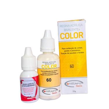 Imagem de Kit cola cor do dente + dente provisório resina acrílica 38 (tamanho g