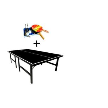 Imagem de MESA DE PING PONG COR PRETA MDP 15mm KLOPF 1010 + KIT Completo klopf 5