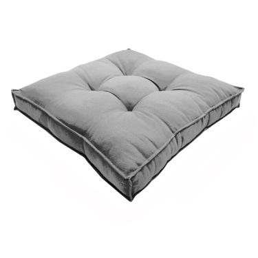 Imagem de Almofada Futon Decoração 50X50 Cm Vários Modelos Cinza Claro