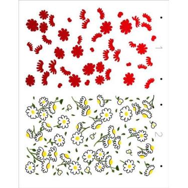 Imagem de Stencil Pintura Estamparia Flores Micro Iii 3356 20x25 Opa