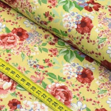 Imagem de Tecido Estampado para Patchwork - Nordic Spring : Floral Grande Fundo 