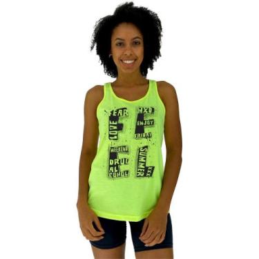 Imagem de Regata Feminina Recorte Nadador MXD Conceito Feel, Amarelo fluorescent