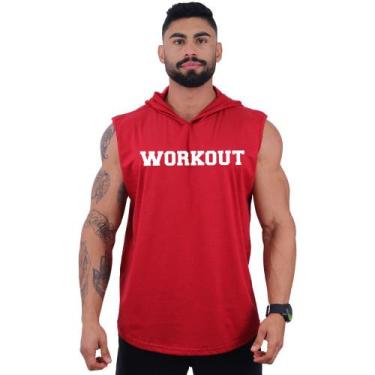 Imagem de Regata Longline com Touca Masculina MXD Conceito Workout, Vermelho, EG