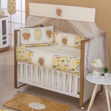 Imagem de Kit enxoval para berço safari bege menino - MEDINA CONFECÇÕES