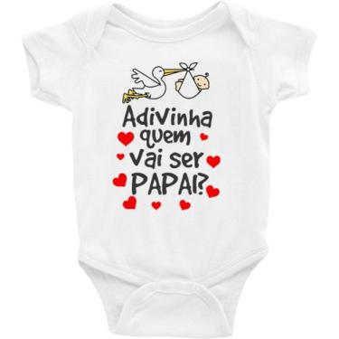 Imagem de Roupa Body Bebê Infantil Adivinha Quem Vai Ser Papai - TAMANHO P - IDE
