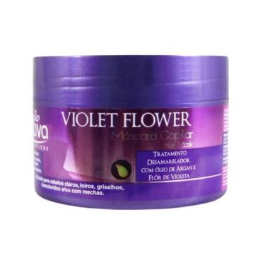 Imagem de Máscara Desamareladora Violet Flower Folha Nativa 300g - Bio Extratus