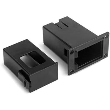 Imagem de 1 peça de caixa de bateria para captador de guitarra, peças de captador de guitarra acústica, capa de captador instalada no baixo com caixa de bateria de 9 V, suporte de substituição para acessórios