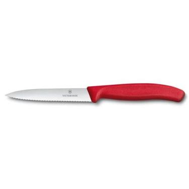 Imagem de Faca Swiss Classic 10 Cm Lâmina Serrilhada Victorinox Cor Vermelho