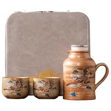 Imagem de Xícara De Chá Chinesa Com Tampa, Caneca Vintage E Bule De Chá Para Casa, Conjunto De Bule De Chá Pequeno De Uso Duradouro(Style3)