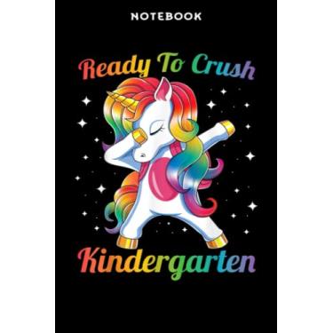 Imagem de Notebook Crūsh Kindērgārtēn Dābbing Ūnicōrn Bāck tō Schōōl Girls Mēmē: 6" x 9", over 100 pages/Lined Journal,Appointment,Task Manager,Money,Stylish Paperback