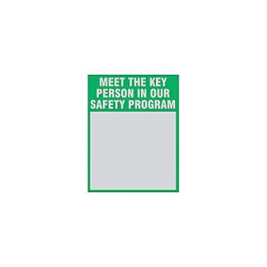 Imagem de Brady Placa de aviso SM474A, acrílico, inglês, 48 cm x 40 cm, branco/verde