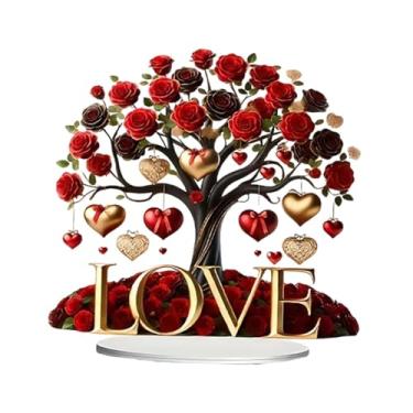 Imagem de Bothyi Estátua de Roseira 2D Testemunha de Amor Decorações Decorativas Coleção Compacta de Mesa Presentes Arte Ornamento Rose Tree Catcher